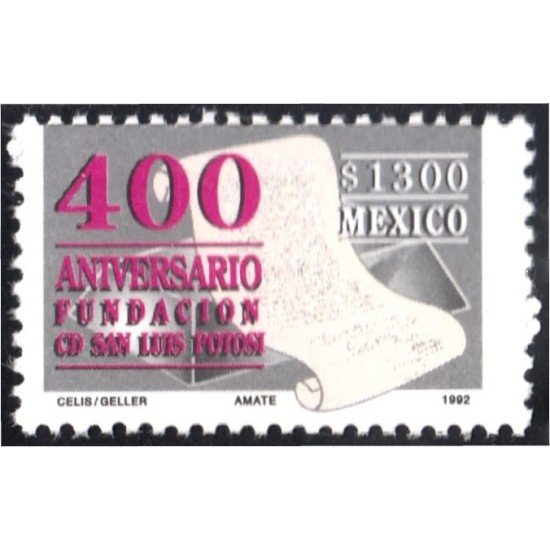 México 1451 1992 400 Aniversario de la Fundación de San Luis Potosi MNH México 1451 1992 400 Aniversario de la Fundación de San Luis Potosi MNH