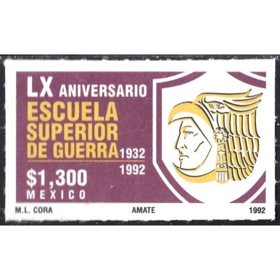México 1421A 1992 LX Aniversario Escuela Superior de Guerra MNH México 1421A 1992 LX Aniversario Escuela Superior de Guerra MNH