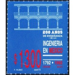 México 1410 1992 200 Años de la enseñanza de la Ingeniería MNH México 1410 1992 200 Años de la enseñanza de la Ingeniería MNH
