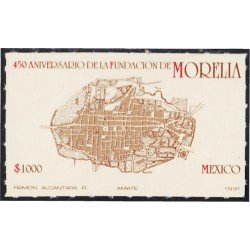 México 1408 1991 450 Aniversario de la fundación de Morelia MNH México 1408 1991 450 Aniversario de la fundación de Morelia MNH