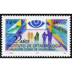 México 1969 2001 25 Años Instituto de Oftalmología fundación Conde de Valenciana  MNH