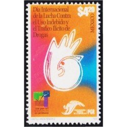 México 1957 2001 Día Internacional contra el tráfico de drogas MNH