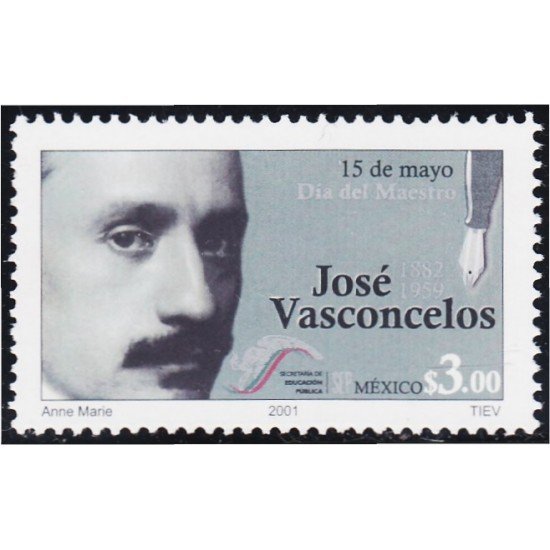 México 1954 2001 Día del Maestro José Vasconcelos MNH México 1954 2001 Día del Maestro José Vasconcelos MNH