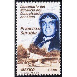 México 1950 2000 Aviador Francisco Sarabia MNH México 1950 2000 Aviador Francisco Sarabia MNH