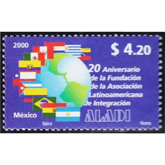 México 1936 2000 20 Aniversario de la Fundación de la Asociación Latinoamericana de Integración MNH
