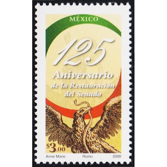México 1918 2000 125 Aniversario de la restauración del senado MNH México 1918 2000 125 Aniversario de la restauración del senado MNH