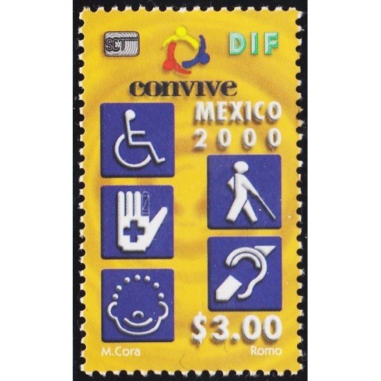 México 1917 2000 Convivir con personas con discapacidad MNH México 1917 2000 Convivir con personas con discapacidad MNH