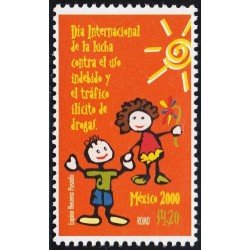México 1910 2000 Día Internacional contra el tráfico de drogas MNH