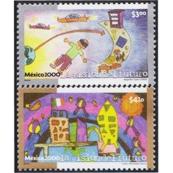 México 1907/08 2000 La visión del futuro Dibujos de infantes MNH