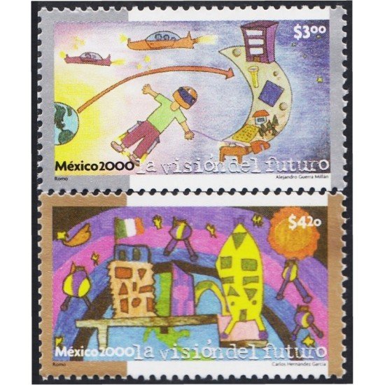 México 1907/08 2000 La visión del futuro Dibujos de infantes MNH México 1907/08 2000 La visión del futuro Dibujos de infantes MNH