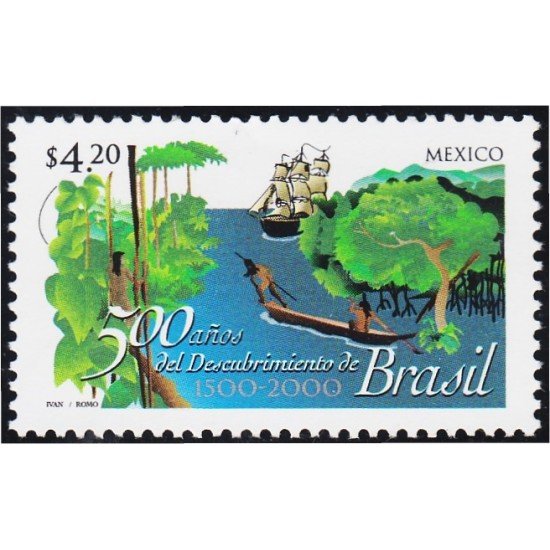 México 1905 2000 500 Años del descubrimiento de Brasil MNH México 1905 2000 500 Años del descubrimiento de Brasil MNH