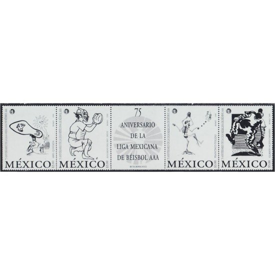 México 1865/68 1999 75 Aniversario de la Liga Mexicana de Béisbol AAA MNH México 1865/68 1999 75 Aniversario de la Liga Mexicana de Béisbol AAA MNH