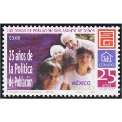 México 1862 1999 25 Años de la Política de Población MNH México 1862 1999 25 Años de la Política de Población MNH
