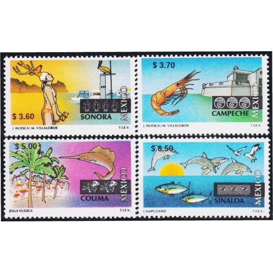 México 1853/56 1998 Turismo Ciudades MNH México 1853/56 1998 Turismo Ciudades MNH