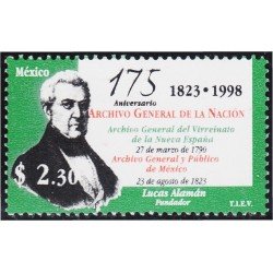 México 1833 1998 Archivo General de la Nación Fundador Lucas Alamán MNH México 1833 1998 Archivo General de la Nación Fundador Lucas Alamán MNH
