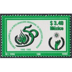 México 1790 1998 50 Años de la declaración Universal de los Derechos Humanos MNH
