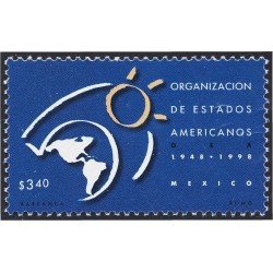 México 1786 1998 50 Años de la Organización de Estados Americanos MNH