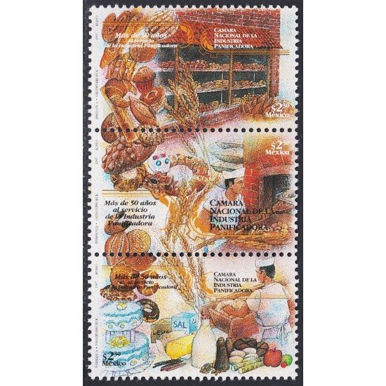 México 1774/76 1997 Cámara Nacional de la Industria Panificadora MNH México 1774/76 1997 Cámara Nacional de la Industria Panificadora MNH