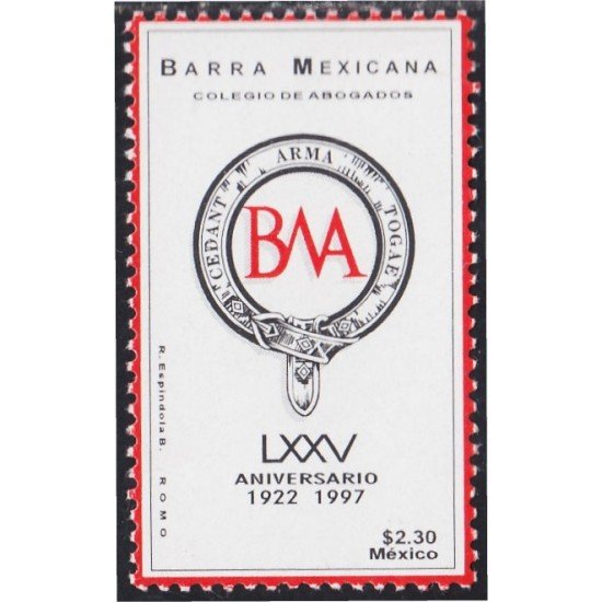 México 1768 1997 Barra mexicana Colegio de abogados  MNH