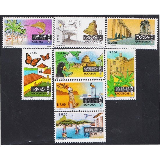 México 1754A/H 1997 Turismo Ciudades MNH México 1754A/H 1997 Turismo Ciudades MNH