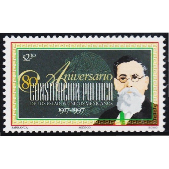 México 1737 1997 80º Aniversario de la Constitución MNH México 1737 1997 80º Aniversario de la Constitución MNH