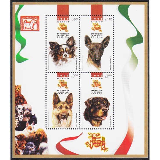 México 1881/84 1999 Exposición canina mundial MNH