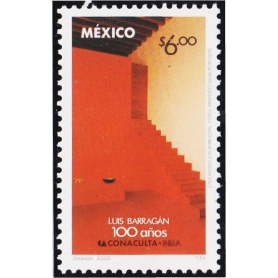 México 2021A 2002 Arquitecto y Paisajista Luis Barragan MNH México 2021A 2002 Arquitecto y Paisajista Luis Barragan MNH