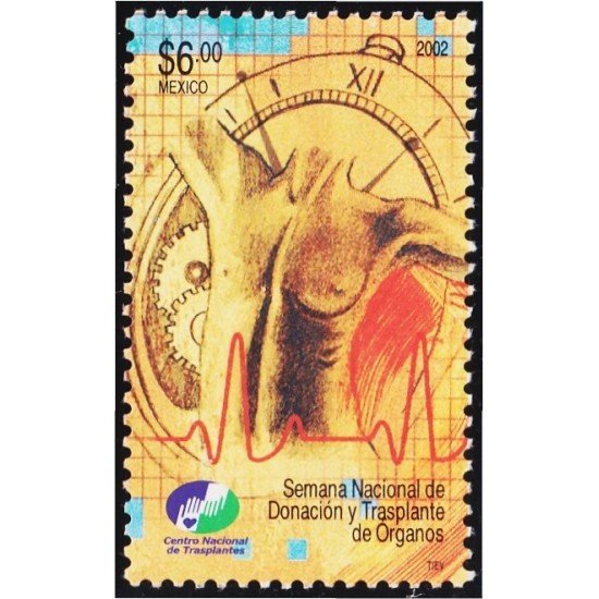 México 2019 2002 Semana Nacional de Donación y Transplante de órganos MNH México 2019 2002 Semana Nacional de Donación y Transplante de órganos MNH