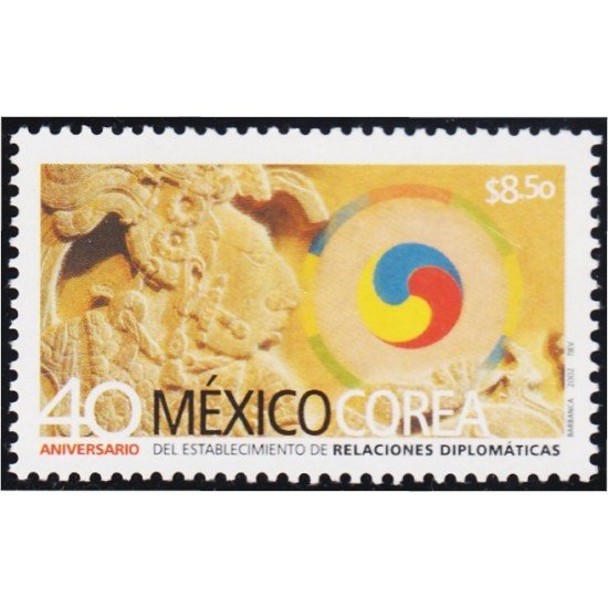 México 2002 2002 40 Aniversario de las relaciones diplomáticas Corea - México MNH México 2002 2002 40 Aniversario de las relaciones diplomáticas Corea - México MNH