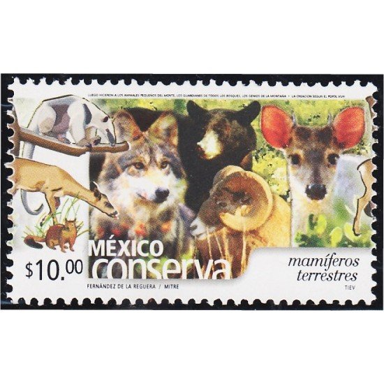 México 1991 2002 Protección de la Naturaleza Mamíferos Terrestres Venado Lobos MNH México 1991 2002 Protección de la Naturaleza Mamíferos Terrestres Venado Lobos MNH