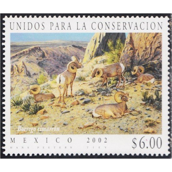 México 1975 2002 Fauna Unidos por la conservación Borrego Cimarrón MNH