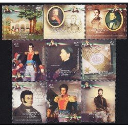 México 2532/40 2010 Bicentenario de la Independencia de México MNH México 2532/40 2010 Bicentenario de la Independencia de México MNH