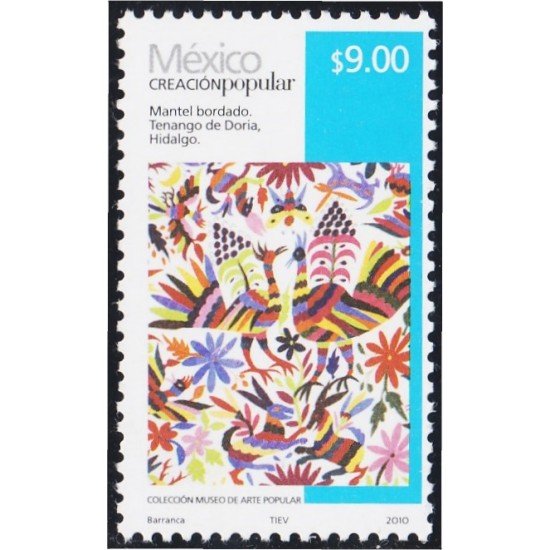 México 2531 2010 Creación Popular Mantel bordado MNH México 2531 2010 Creación Popular Mantel bordado MNH