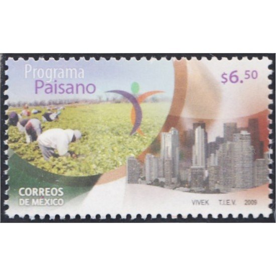 México 2502 2009 Programa Paisano MNH México 2502 2009 Programa Paisano MNH
