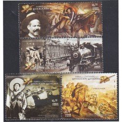 México 2487/90 Umbral del Centenario de la Revolución Mexicana MNH México 2487/90 Umbral del Centenario de la Revolución Mexicana MNH