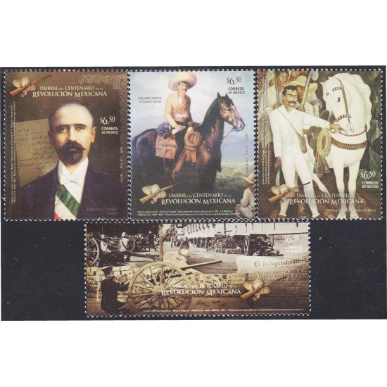 México 2483/86 2009 Umbral del Centenario de la Revolución Mexicana MNH México 2483/86 2009 Umbral del Centenario de la Revolución Mexicana MNH