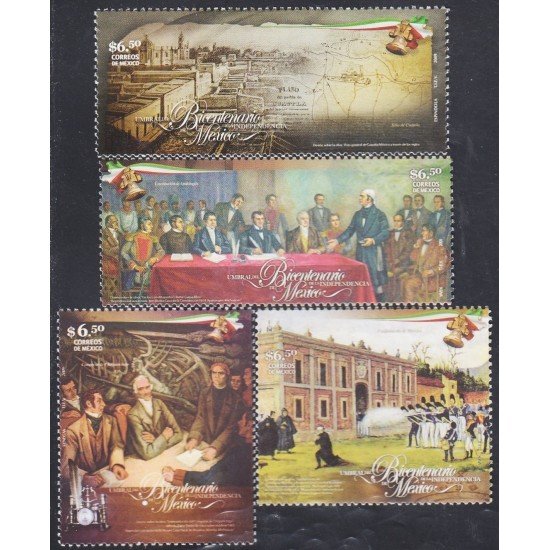 México 2465/68 2009 Bicentenario de la Independencia de México MNH México 2465/68 2009 Bicentenario de la Independencia de México MNH