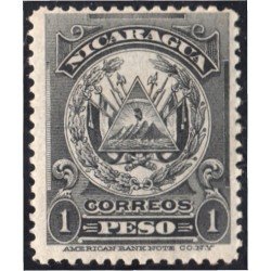 Nicaragua 206 1905/6 Grabado Escudo Firma América Bank Note MNH