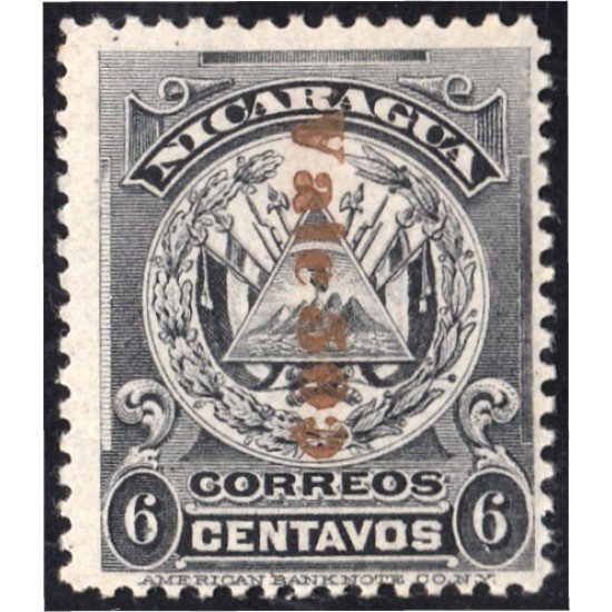 Nicaragua 218 1906/09 Escudo Shield Vale 50 MH Nicaragua 218 1906/09 Escudo Shield Vale 50 MH