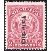 Nicaragua 215 1906/09 Escudo Shield Vale 20 MH
