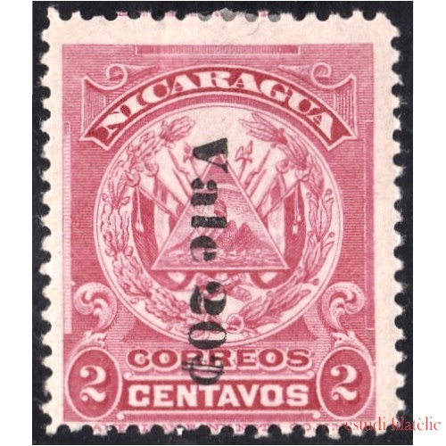 Nicaragua 215 1906/09 Escudo Shield Vale 20 MH