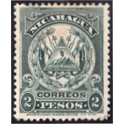 Nicaragua 207 195/06 Grabado Escudo Firma América Bank Note MH