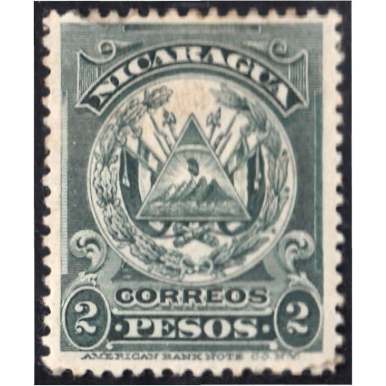 Nicaragua 207 195/06 Grabado Escudo Firma América Bank Note MH Nicaragua 207 195/06 Grabado Escudo Firma América Bank Note MH