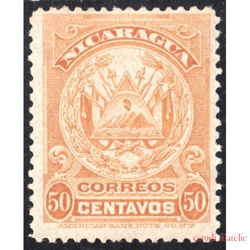 Nicaragua 205 1905/06 Grabado Escudo Firma América Bank Note MH