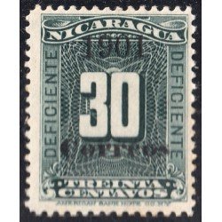 Nicaragua 167 1901 Timbre taxa de 1900 Deficiente MH Nicaragua 167 1901 Timbre taxa de 1900 Deficiente MH