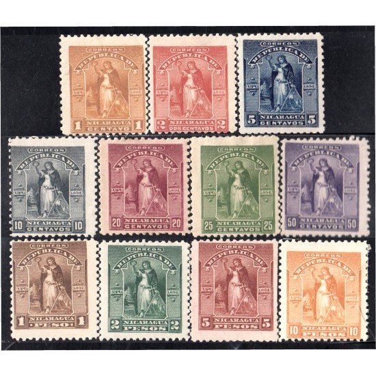 Nicaragua 60/70 1894 Unión Postal Universal MH