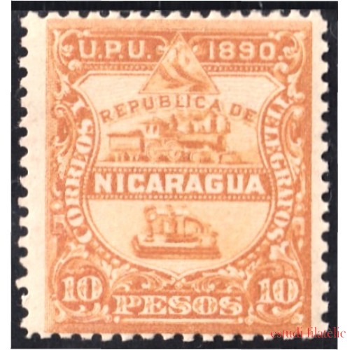 Nicaragua 29 1890 Tren Volcán Vapor MH