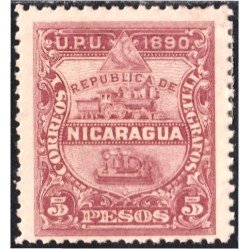 Nicaragua 28 1890 Tren Volcán Vapor MH Nicaragua 28 1890 Tren Volcán Vapor MH