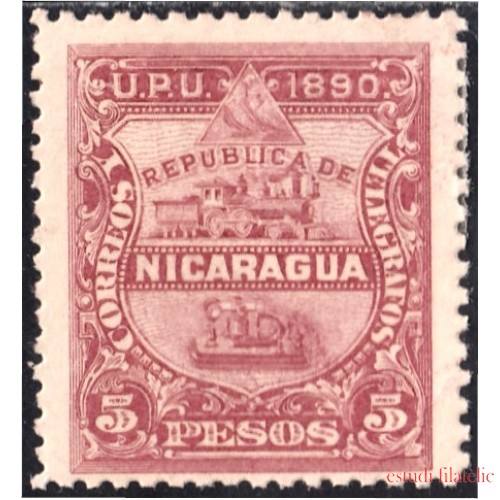 Nicaragua 28 1890 Tren Volcán Vapor MH