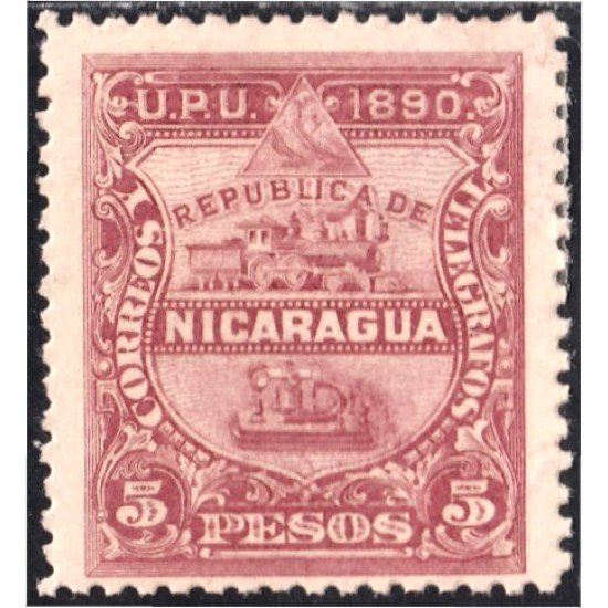 Nicaragua 28 1890 Tren Volcán Vapor MH